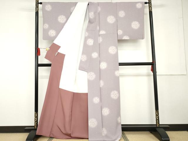平和屋着物●上質な小紋 桜丸文 暈し染め 正絹 逸品 AABG5383cs