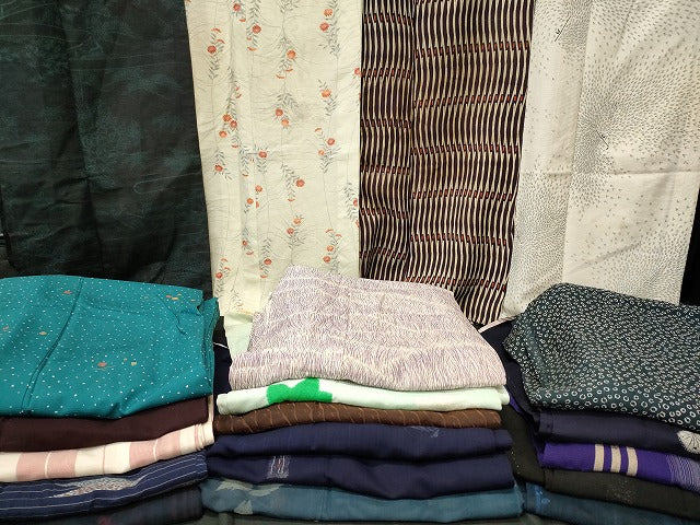 平和屋本店■夏物 小紋 絽 紗 まとめて20点 花柄 着用可能多数 全て正絹 se3983