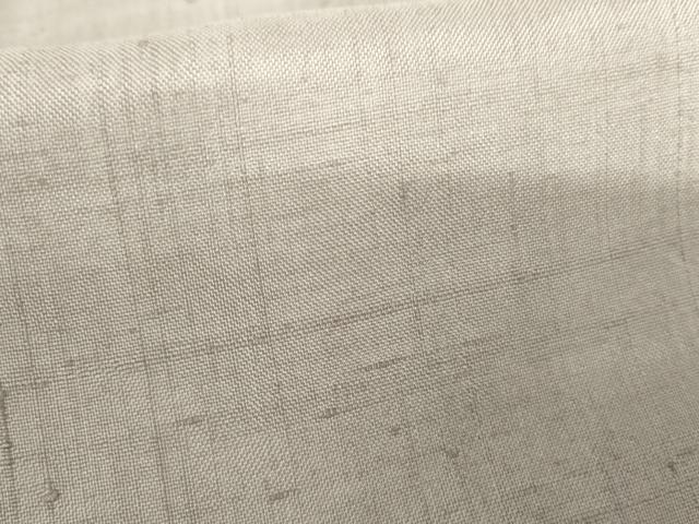 平和屋着物●男性 長襦袢 袷 紬地 色無地 素鼠色 正絹 逸品 AABG6562cs
