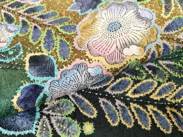 平和屋着物●豪華振袖 辻が花 暈し染め 金彩 正絹 逸品 AABG6574cs