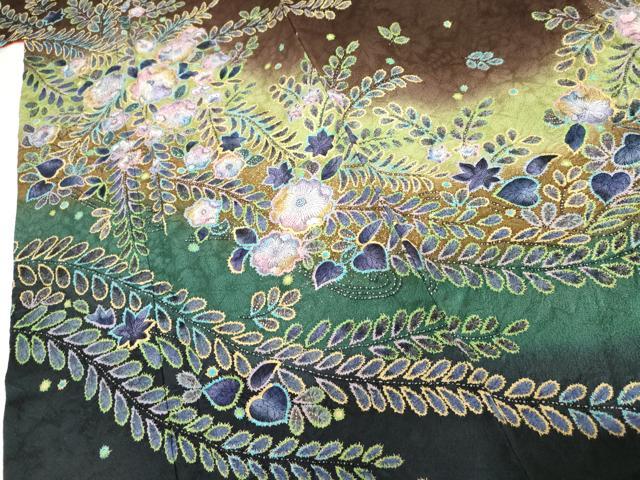 平和屋着物●豪華振袖 辻が花 暈し染め 金彩 正絹 逸品 AABG6574cs