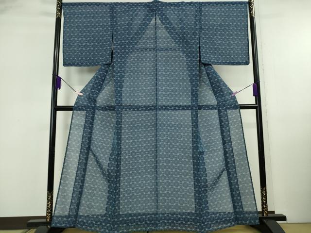 平和屋本店*極上 夏物 本場琉球絣 夏琉球 反端付き 逸品 未使用 DZAA6622kh6