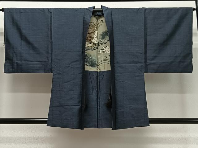 平和屋着物∞男性 羽織 本場大島紬 100亀甲 総詰め 正絹 逸品 CABD4681ua