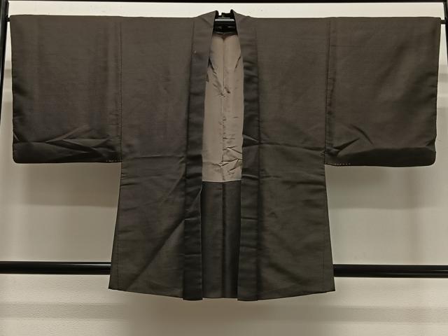 平和屋着物∞男性 羽織 紬地 幾何学文 正絹 逸品 CABD4679ua