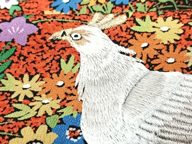 平和屋着物■豪華黒留袖 刺繍 花鳥文 金彩 正絹 逸品 CABD6853xe