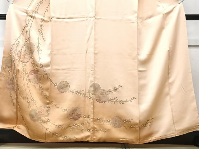 平和屋着物■訪問着 雪輪枝垂れ花文 暈し染め 金彩 正絹 逸品 CABD6889xe