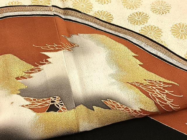 平和屋着物■豪華黒留袖 駒刺繍 浜松文 金銀彩 正絹 逸品 BAAW4836hv