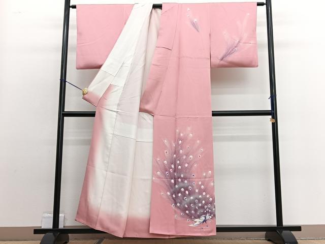平和屋着物■訪問着 孔雀 正絹 逸品 BAAW4941hv
