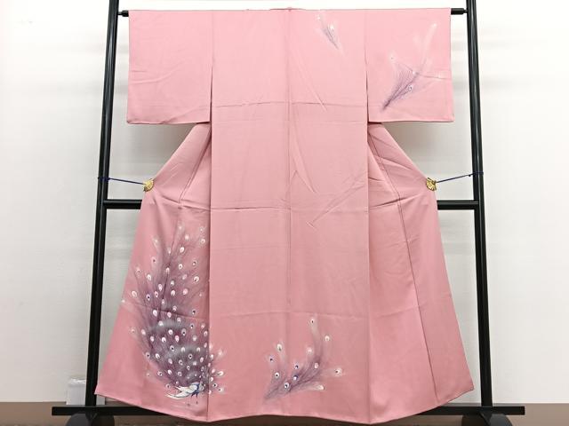 平和屋着物■訪問着 孔雀 正絹 逸品 BAAW4941hv
