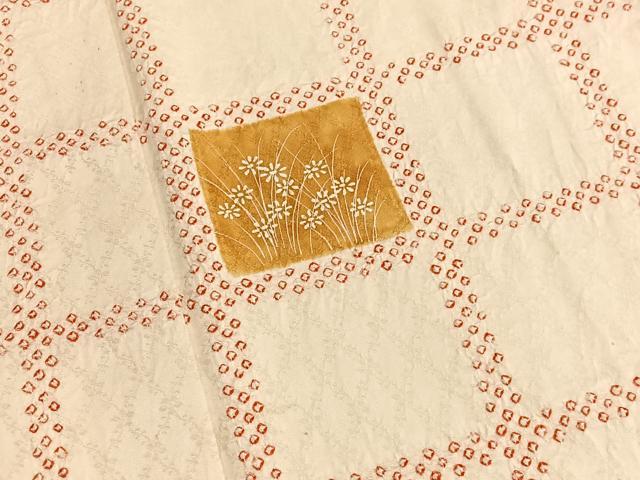 平和屋着物■訪問着 絞り 格子花文 正絹 逸品 BAAW4986hv