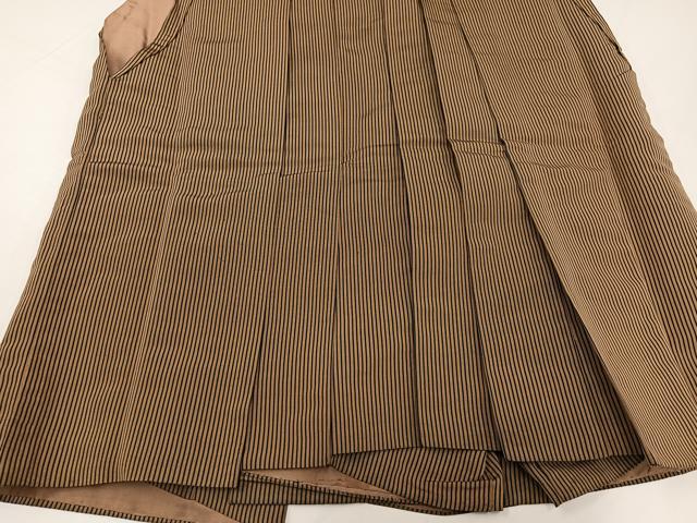 平和屋着物●男性 馬乗り袴 縞 正絹 逸品 AABG7307ph