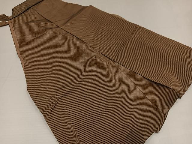 平和屋着物●男性 馬乗り袴 縞 正絹 逸品 AABG7307ph
