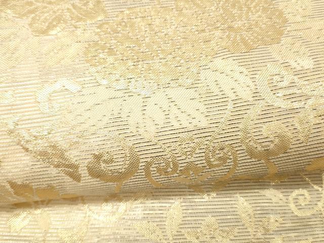 平和屋着物*夏物 つけ帯 草花文 金糸 正絹 逸品 DABC8570cm