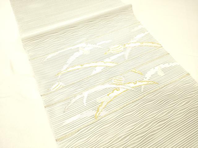 平和屋着物*夏物 絽綴れ つけ帯 雪芝文 金銀糸 正絹 逸品 DABC8571cm