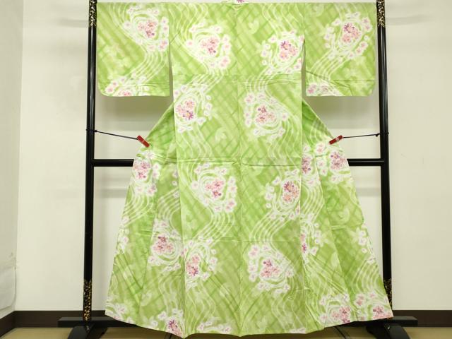 平和屋着物∴夏物 ファッションブランド hiromichi nakano ヒロミチナカノ 浴衣 流水花文 綿 逸品 DABD2621cd
