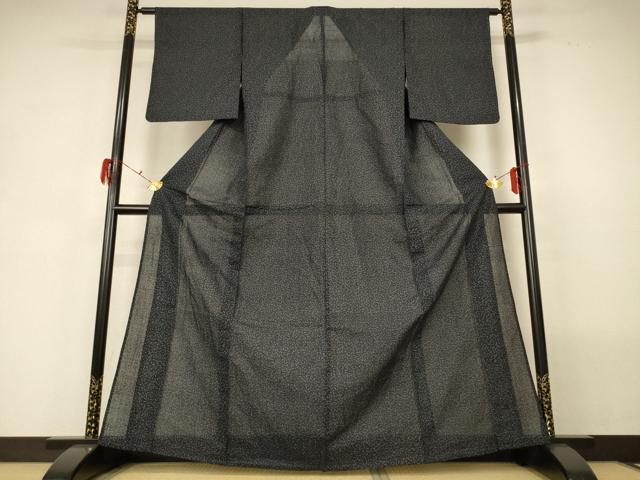 平和屋着物*夏物 紗紬 笹の葉文 正絹 逸品 AABG7434jd
