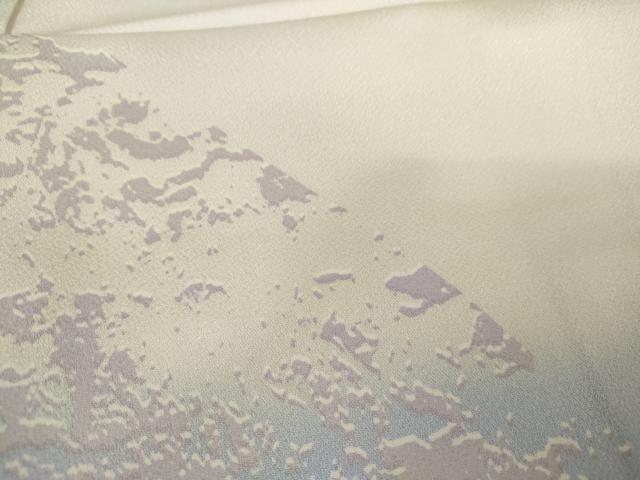 平和屋着物●日展作家 山本唯与志 レリーフ染 訪問着 重ね山文 暈し染め 正絹 逸品 AABG7896cs