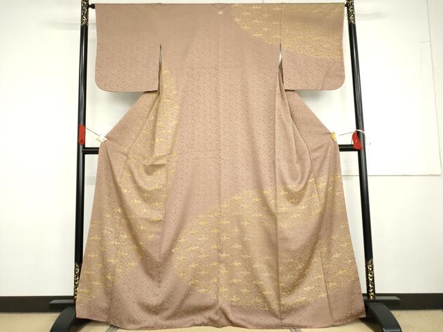 平和屋着物●訪問着 流水飛鶴文 金彩 正絹 逸品 AABG7833cs
