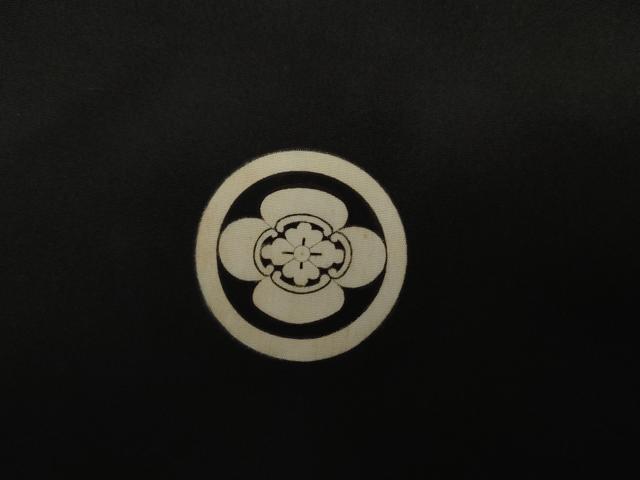 平和屋着物●男性 黒紋付・羽織セット 正絹 逸品 AABG7912cs