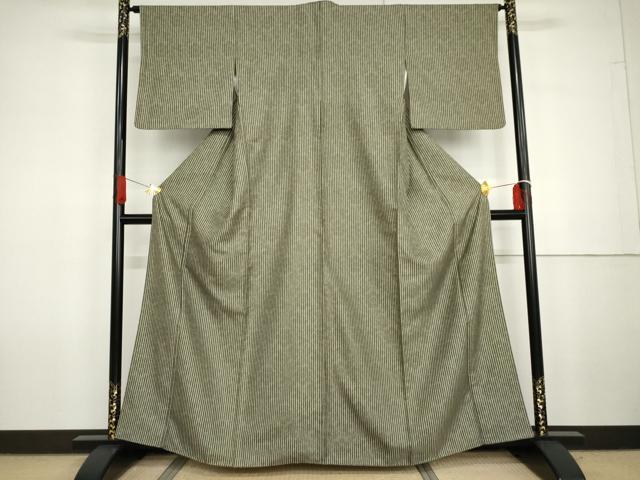 平和屋着物●お召 菊唐草文 正絹 逸品 AABG7927cs