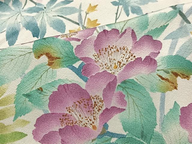 平和屋着物∞道中着 作家物 草花文 暈し染め 正絹 逸品 CABD4703ua