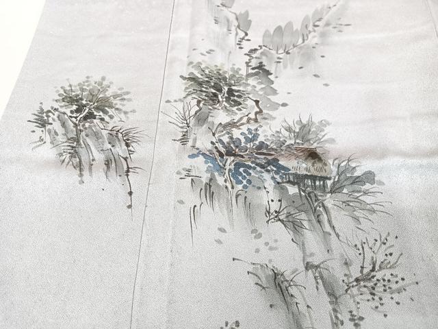 平和屋着物■訪問着 手描き 風景文 正絹 逸品 CABD6999xe