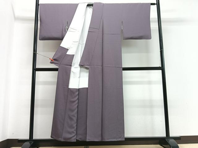 平和屋着物■上質な色無地 二藍色 正絹 逸品 CABD7019xe