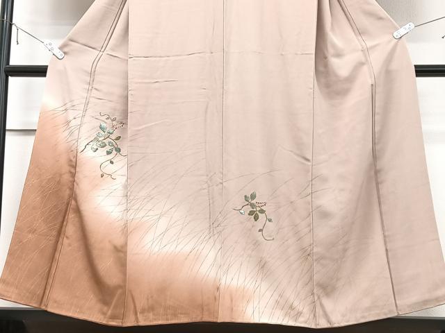 平和屋着物■訪問着 草花文 暈し染め 金彩 正絹 逸品 CABD6998xe
