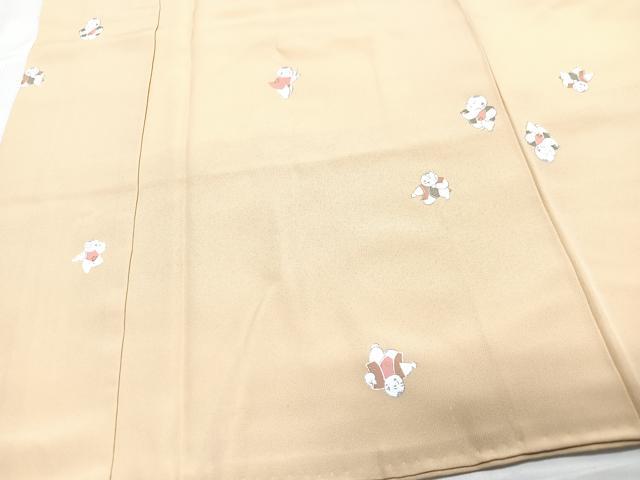 平和屋着物■長襦袢 袷 唐子 金彩 正絹 逸品 CABD7028xe