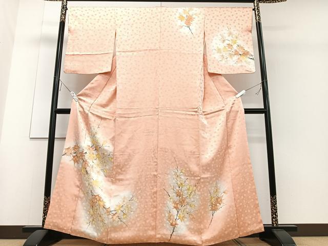 平和屋着物■訪問着 楓文 暈し染め 銀彩 やまと誂製 正絹 逸品 CABD7000xe