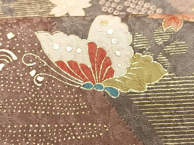 平和屋着物■上質な小紋 花蝶文 金彩 正絹 逸品 CABD7053xe