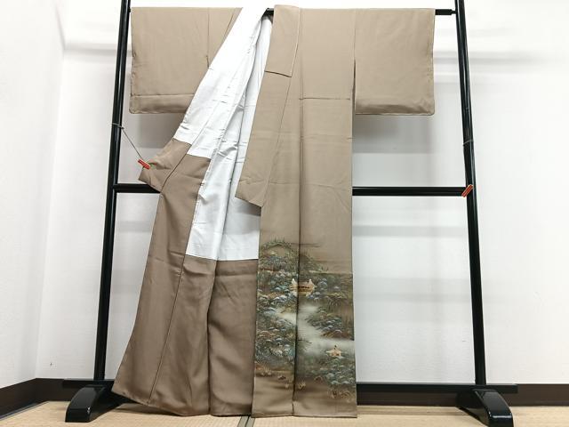 平和屋着物■色留訪問着 風景文 暈し染め 金彩 正絹 逸品 CABD7038xe