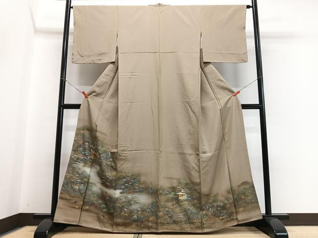 平和屋着物■色留訪問着 風景文 暈し染め 金彩 正絹 逸品 CABD7038xe