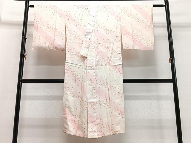 平和屋着物■長襦袢 無双仕立て 舞葉文 正絹 逸品 CABD7030xe