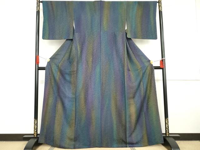 平和屋着物●上質な小紋 霞文 暈し染め ますいわ屋扱い 正絹 逸品 AABG7964cs