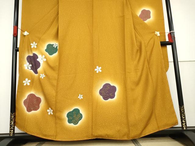平和屋着物●豪華振袖 唐織 舞花文 暈し染め 金彩 正絹 逸品 未使用 AABG7973cs
