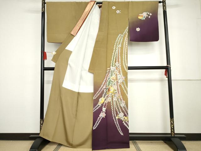 平和屋着物●訪問着 辻が花 暈し染め 金銀彩 正絹 逸品 AABG7962cs