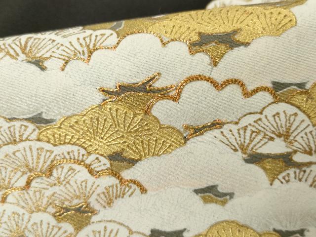 平和屋着物●豪華黒留袖・長襦袢(袷)セット 友禅 駒刺繍 枝松文 金彩 半衿刺繍 正絹 逸品 AABG7972cs