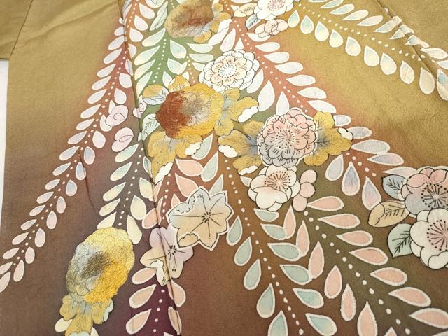 平和屋着物●訪問着 辻が花 暈し染め 金銀彩 正絹 逸品 AABG7962cs