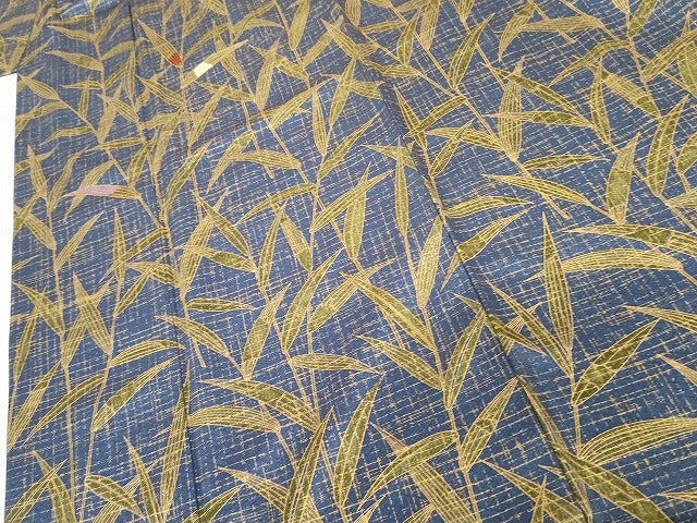 平和屋着物●訪問着 駒刺繍 葦 雪芝枝葉文 暈し染め 金彩 正絹 逸品 未使用 AABG7931cs