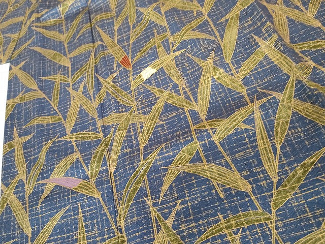 平和屋着物●訪問着 駒刺繍 葦 雪芝枝葉文 暈し染め 金彩 正絹 逸品 未使用 AABG7931cs