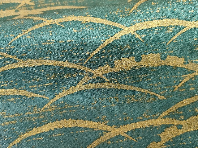 平和屋着物●訪問着 駒刺繍 葦 雪芝枝葉文 暈し染め 金彩 正絹 逸品 未使用 AABG7931cs