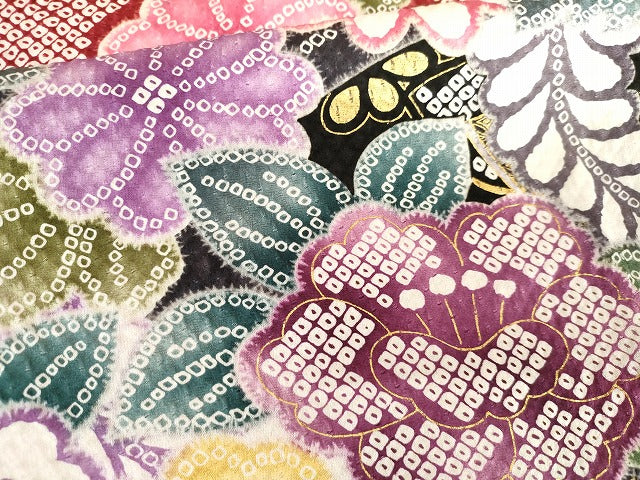 平和屋着物●訪問着 駒刺繍 草花文 金彩 正絹 逸品 AABG7949cs