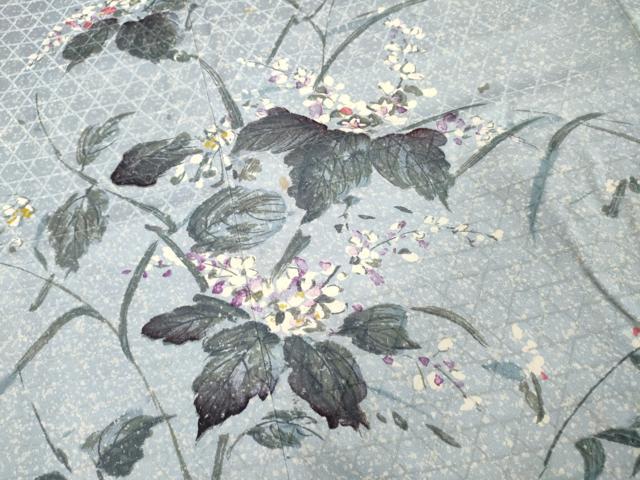 平和屋着物■訪問着 手描き 枝花文 正絹 逸品 DABD2672cd