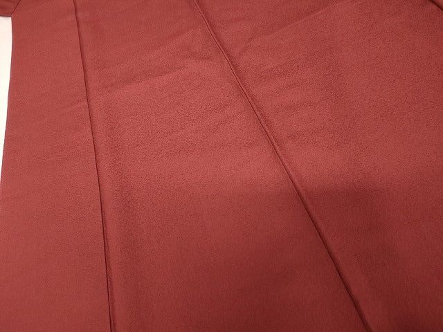 平和屋着物●豪華振袖 色無地 真紅色 正絹 逸品 AABG7979cs
