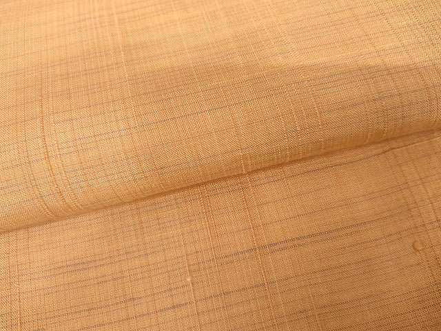 平和屋着物●紅花紬 米沢 絵衣 栄子 霞間道 反端付き 正絹 逸品 未使用 AABG7978cs