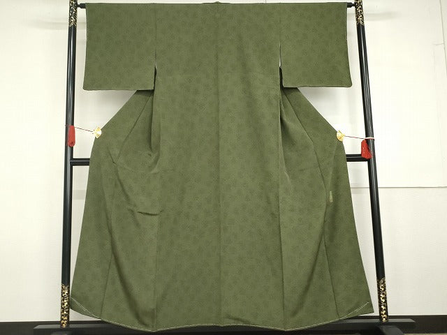 平和屋着物●重要無形文化財 人間国宝 中村勇二郎 江戸小紋 国宝平等院 雲中供養菩薩像五十二 正絹 逸品 未使用 AABG7981cs