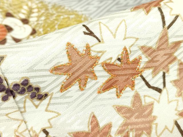 平和屋着物●銀座きしや 訪問着 駒刺繍 吉祥花文 暈し染め 金彩 正絹 逸品 未使用 DABC3533az