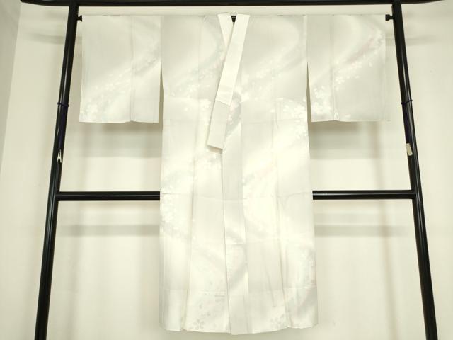 平和屋着物●長襦袢 無双仕立て 舞桜文 暈し染め 正絹 逸品 DABC3575az