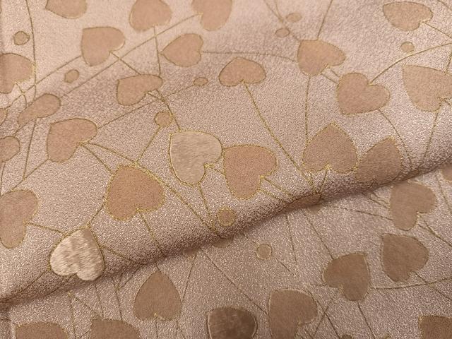 平和屋着物●銀座きしや 訪問着 刺繍 葉尽くし 金彩 たとう紙付き 正絹 逸品 AABG9024ph